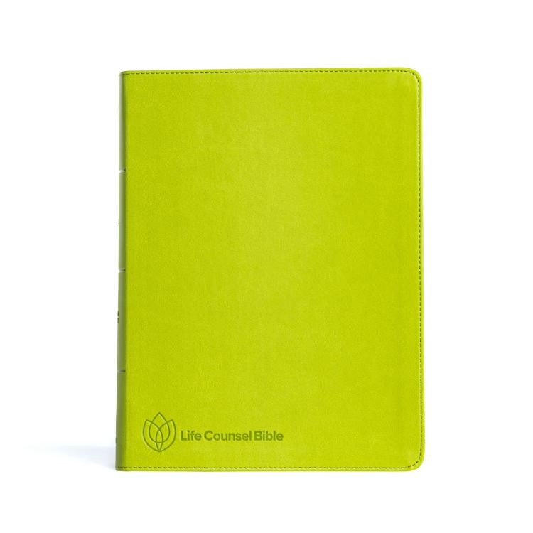 CSB Life Counsel Bible in Apple Green LeatherTouch with Practical Wisdom by New Growth Press and Holman