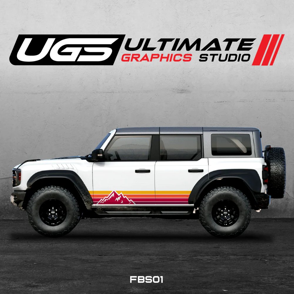 Ford Bronco Retro Mountain Graphics Kit