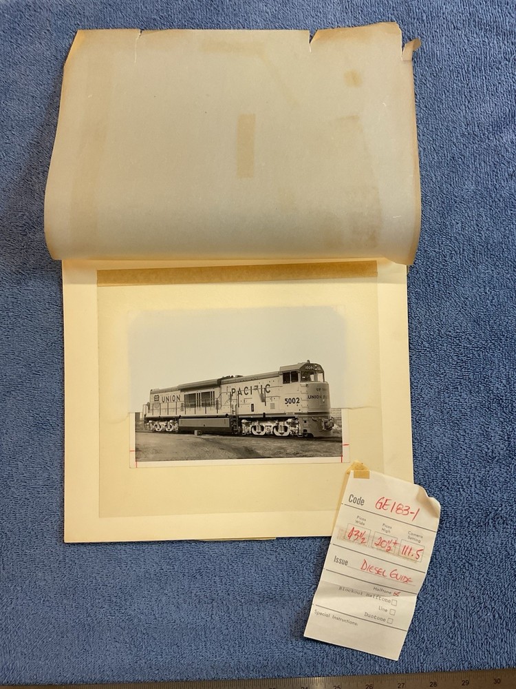 Vintage 1960s Original Black & White Union Pacific Railroad Photograph