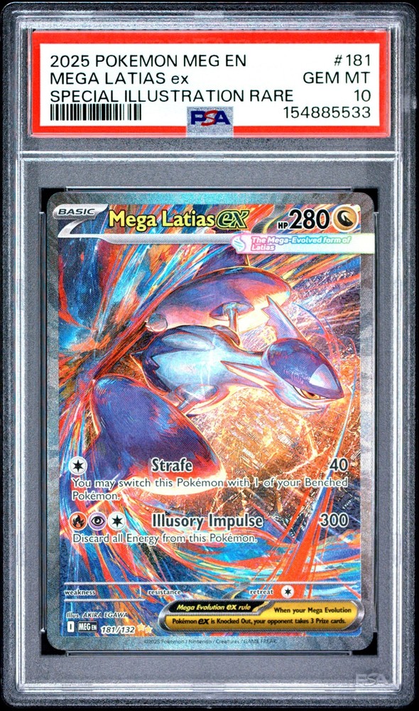 2025 Pokemon Meg En-Mega Evolution #181 Mega Latias Ex Psa 10