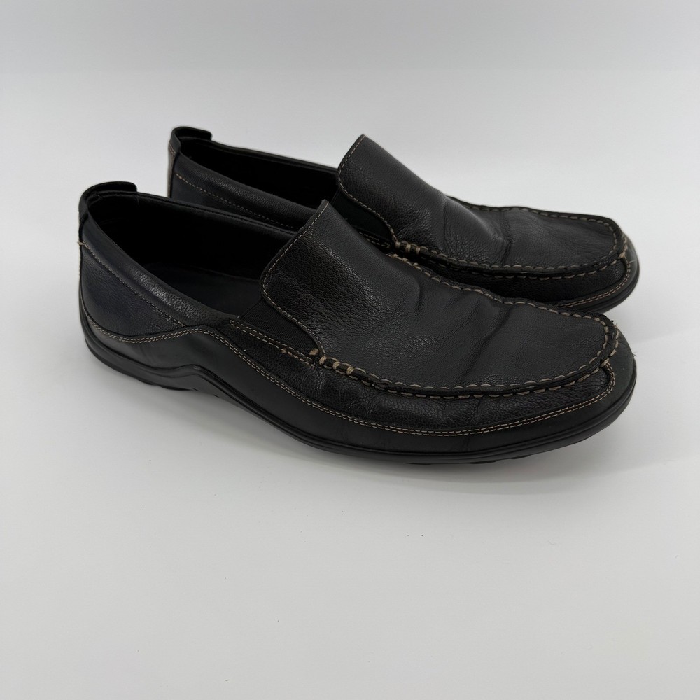 Cole Haan Somerset Venetian Driving Loafers Sz 12 M Black Leather Slip On Shoe