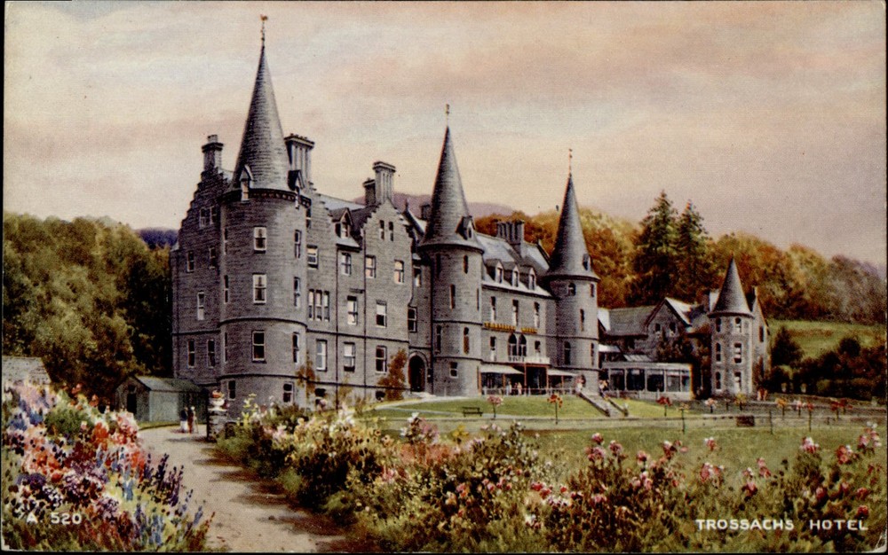 Trossachs Hotel Callander Scotland vintage postcard s543