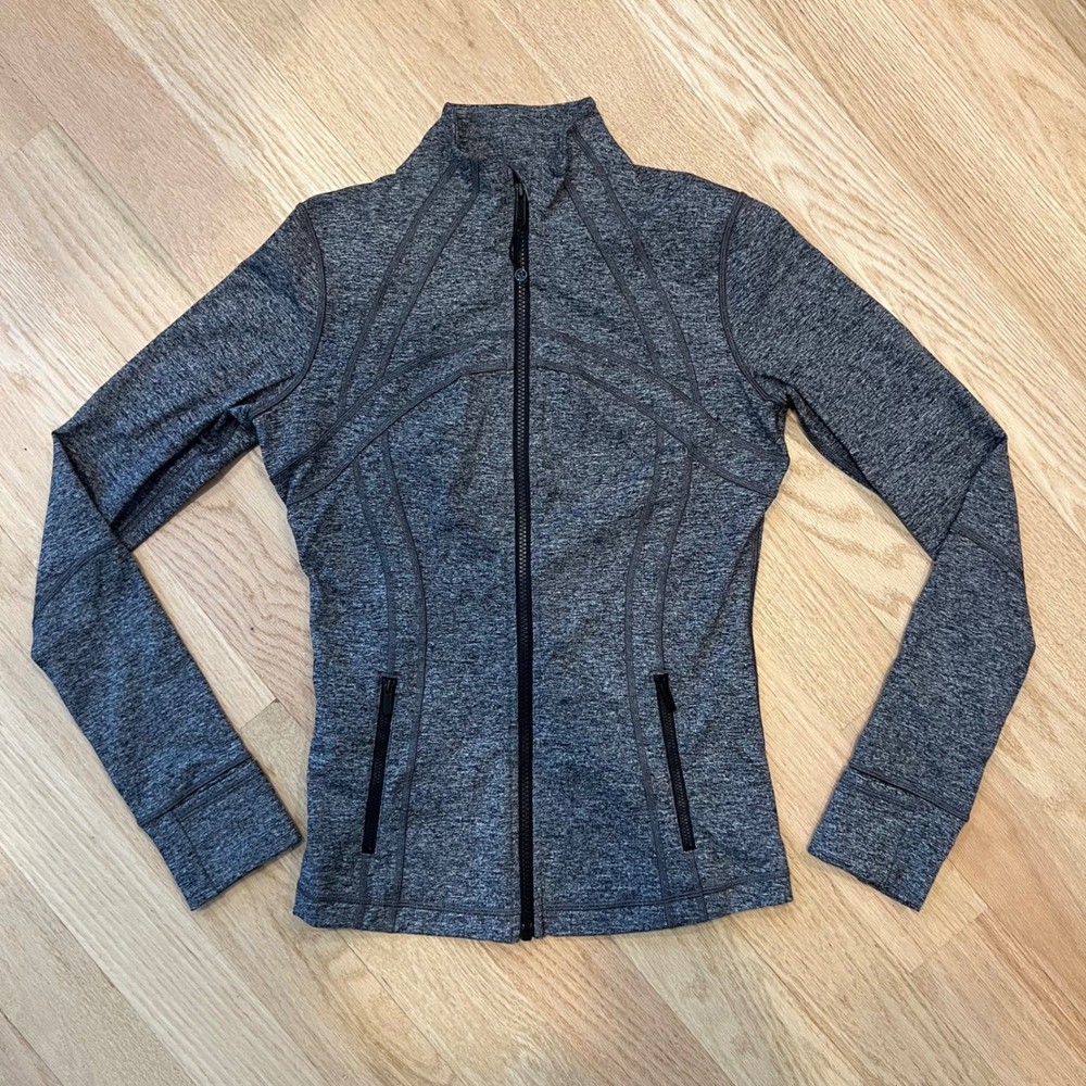 Lululemon Define Jacket Women's Size 8 Gray Heathered Space Dye Full Zip Yoga