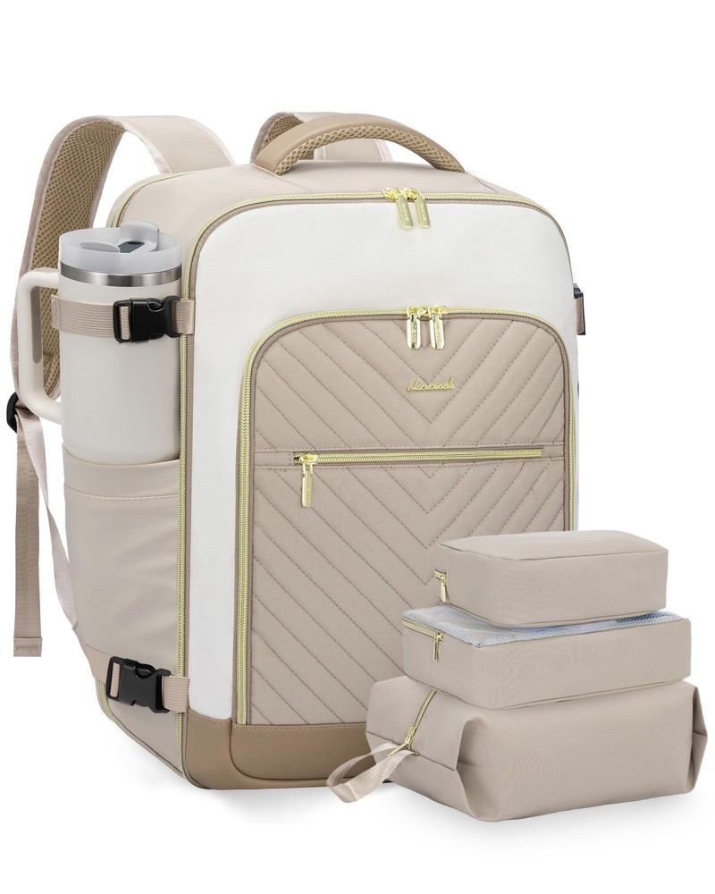 Women's 40L Large TSA-Approved Carry-On Travel Backpack for Airplanes