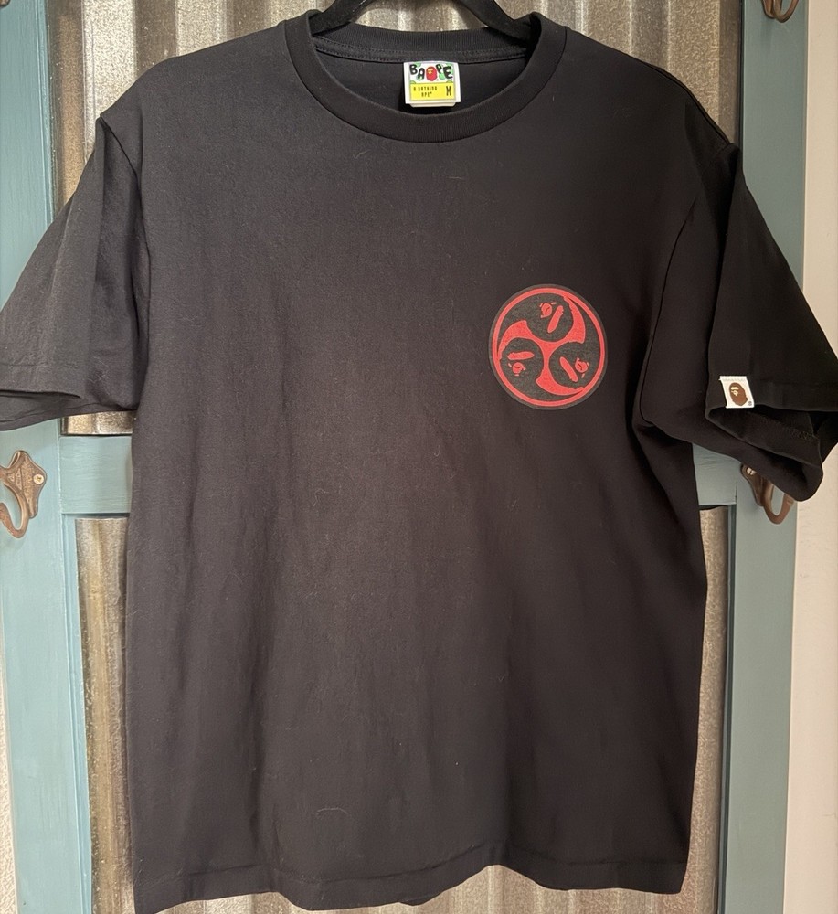 A Bathing Ape BAPE Japan Culture Mitsudomoe Tee T-shirt Size Medium