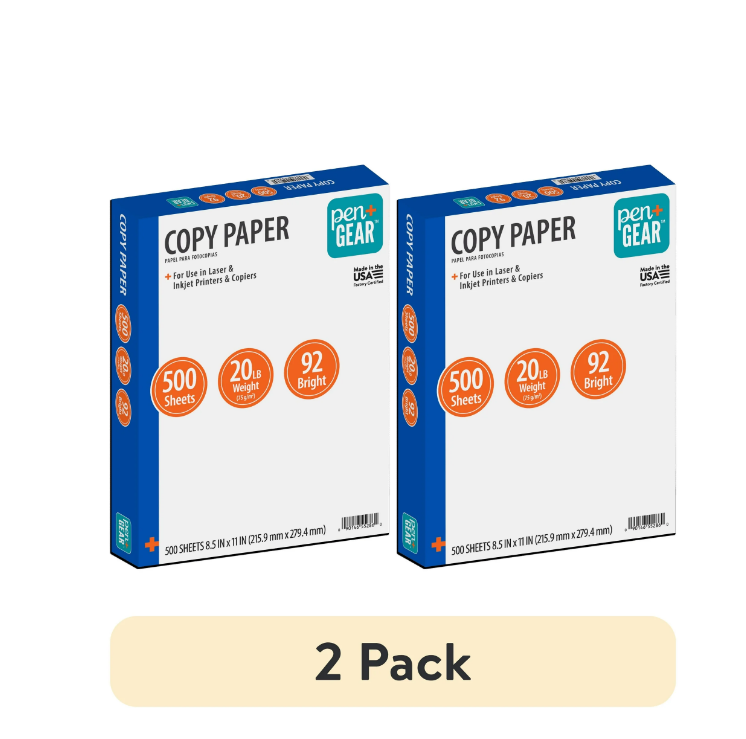 2-Pack Pen+Gear 20lb White Copy Paper, 8.5x11, 500 Sheets