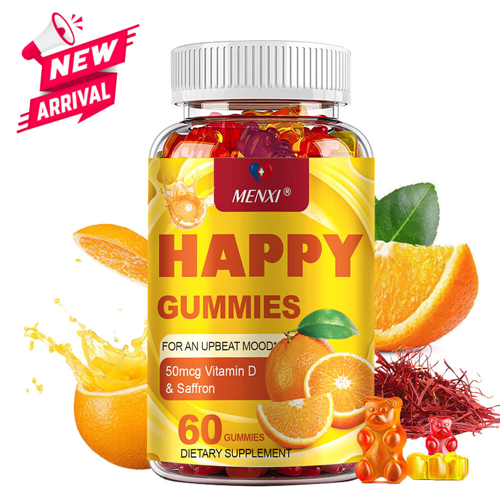 Hello Happy Gummies with Vitamin D - Remain Optimistic Mood, Reduce Fatigue