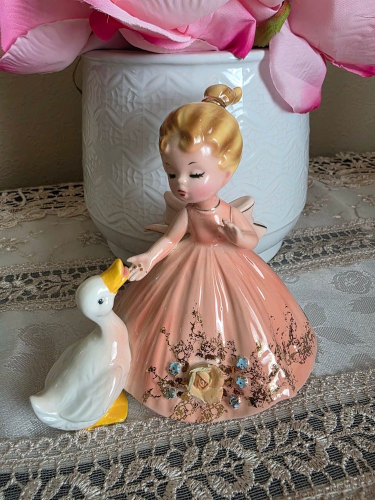 Josef Originals Farmer's Daughter Series II ~ Girl with Goose Figurine (Chipped)