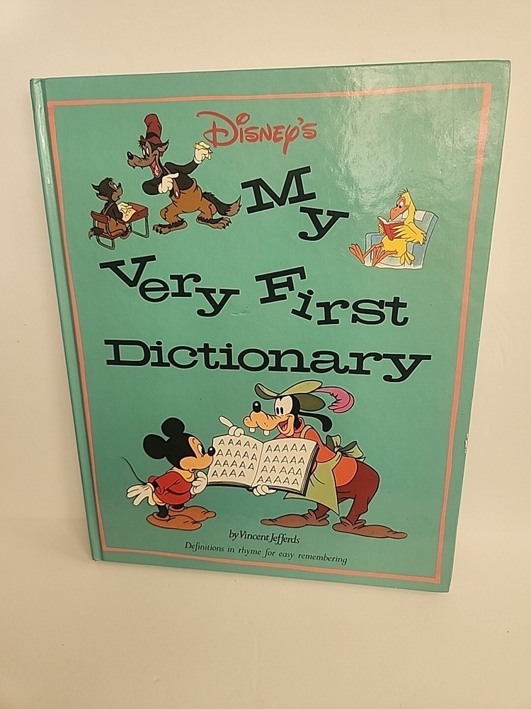 1989 Disney's My Very First Dictionary Hardcover Vince Jefferds 95 Pages
