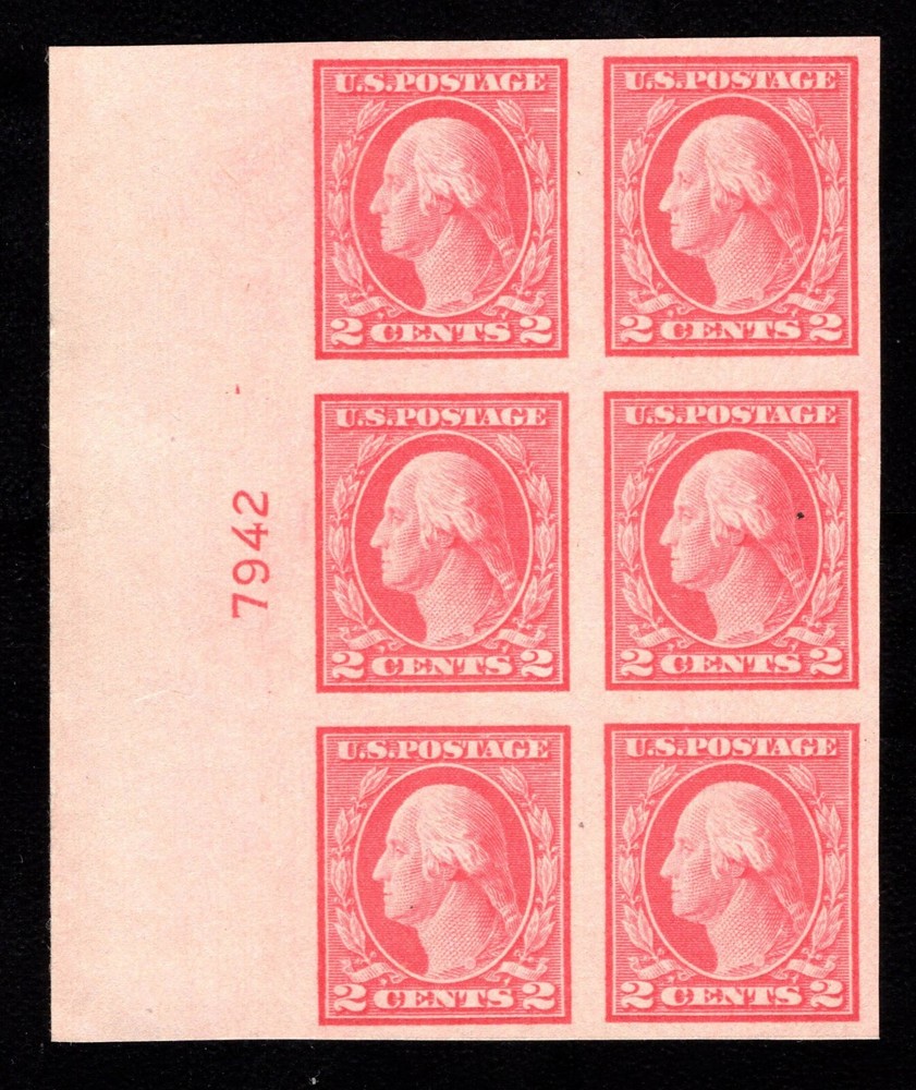 US Stamp #482 Plate Error Block of 6 Mint OG NH MOMEN 7942 Lot 92712