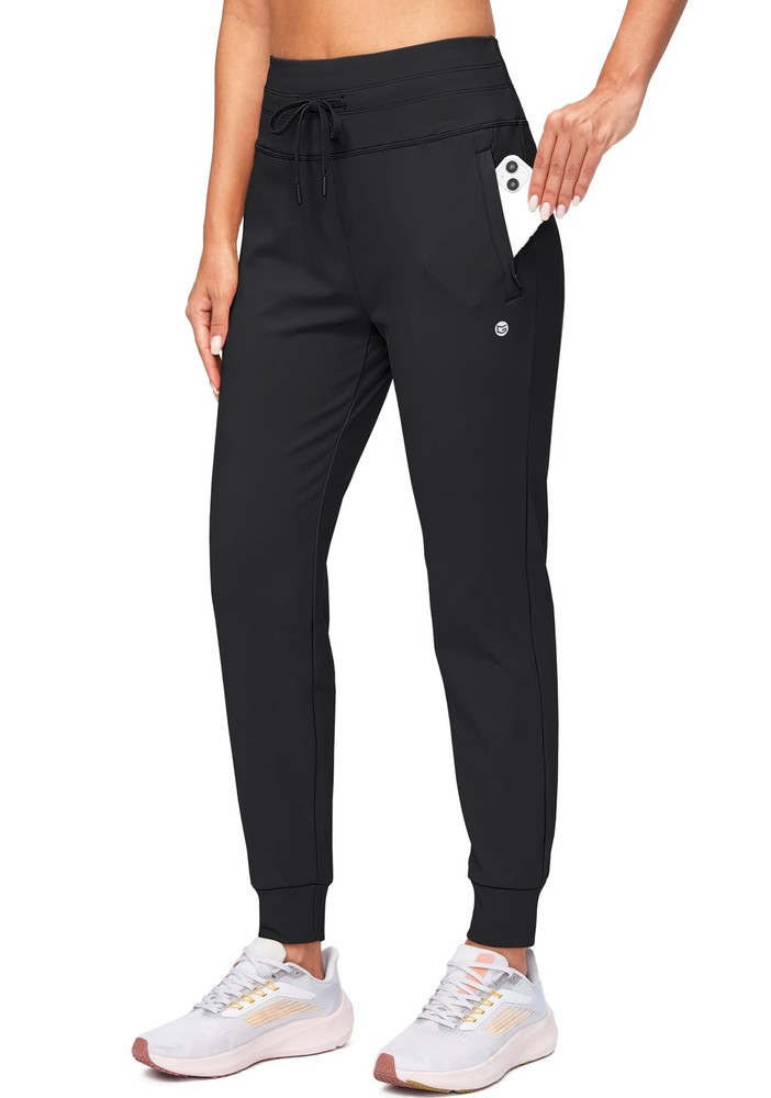 Women's Fleece Lined Joggers High Waisted Water Resistant Thermal Winter Swea...