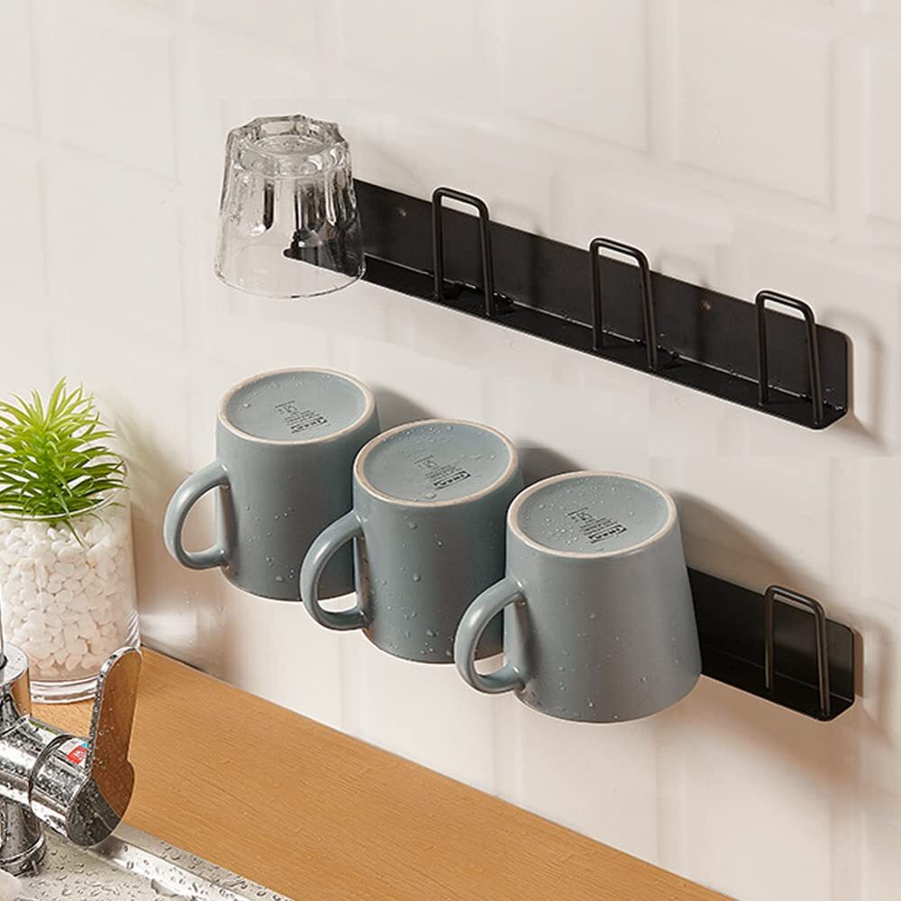 BAIEUEJO 2pcs Mug Hooks Wall-mounted Mug Holder Coffee Cups Holder Hanger no ...
