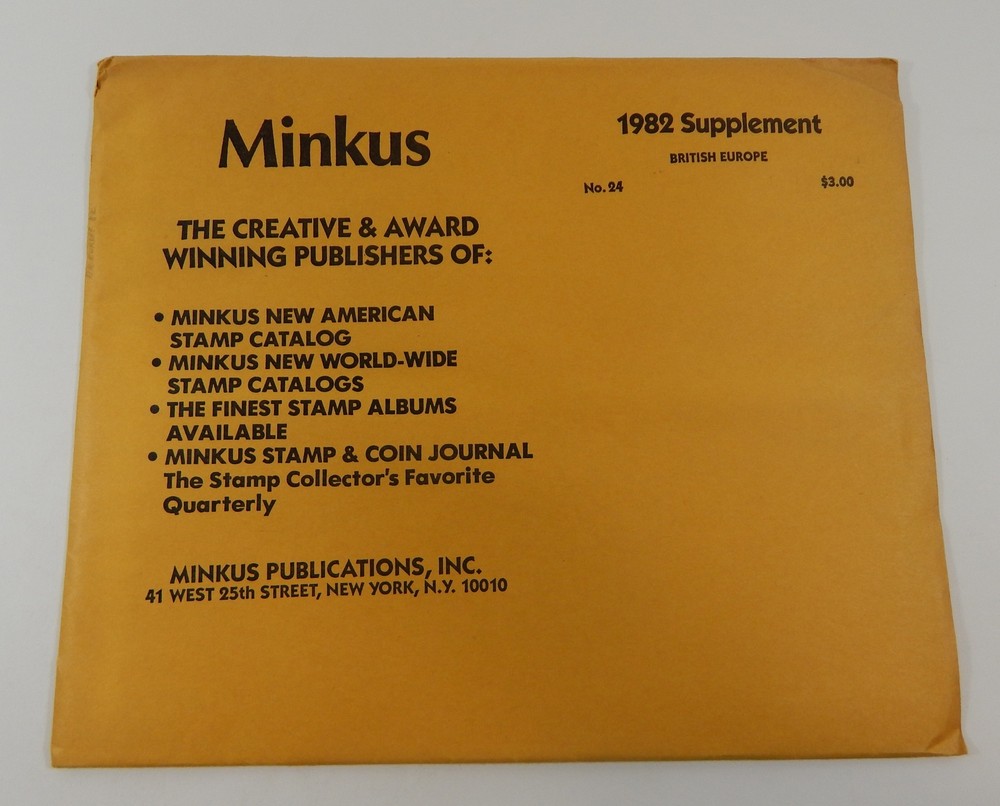 Minkus British Europe No. 24 1982 Supplement Stamp Album Pages