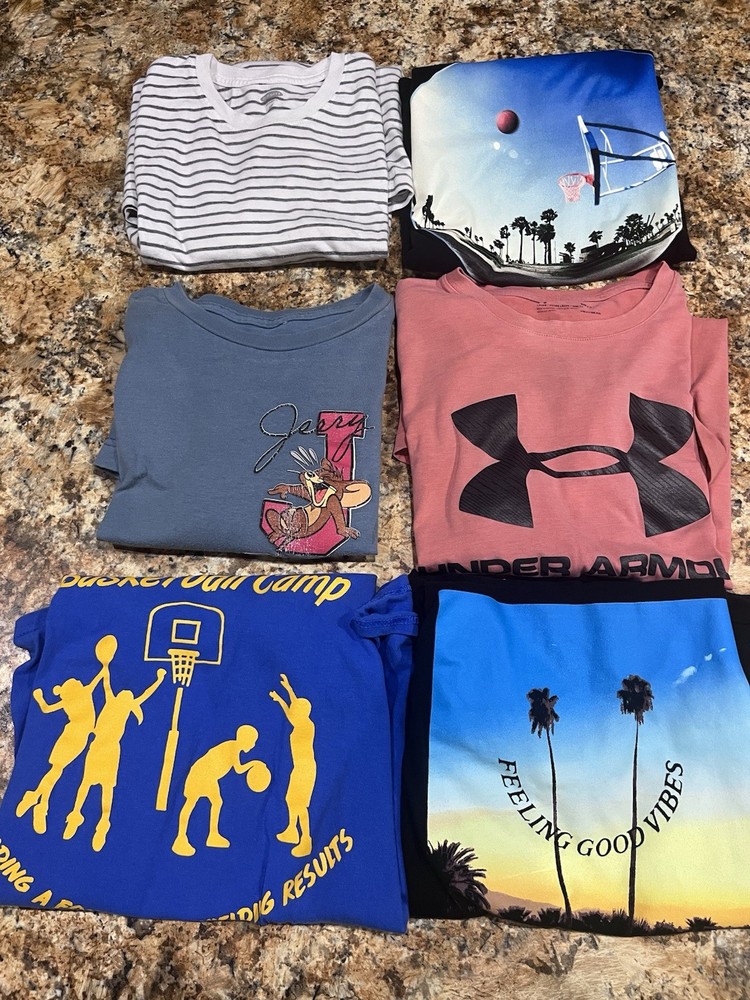 Lot Of 6 Boys XL/Men Small Old Navy Tom & Jerry Basketball Good Vibes Palm Trees