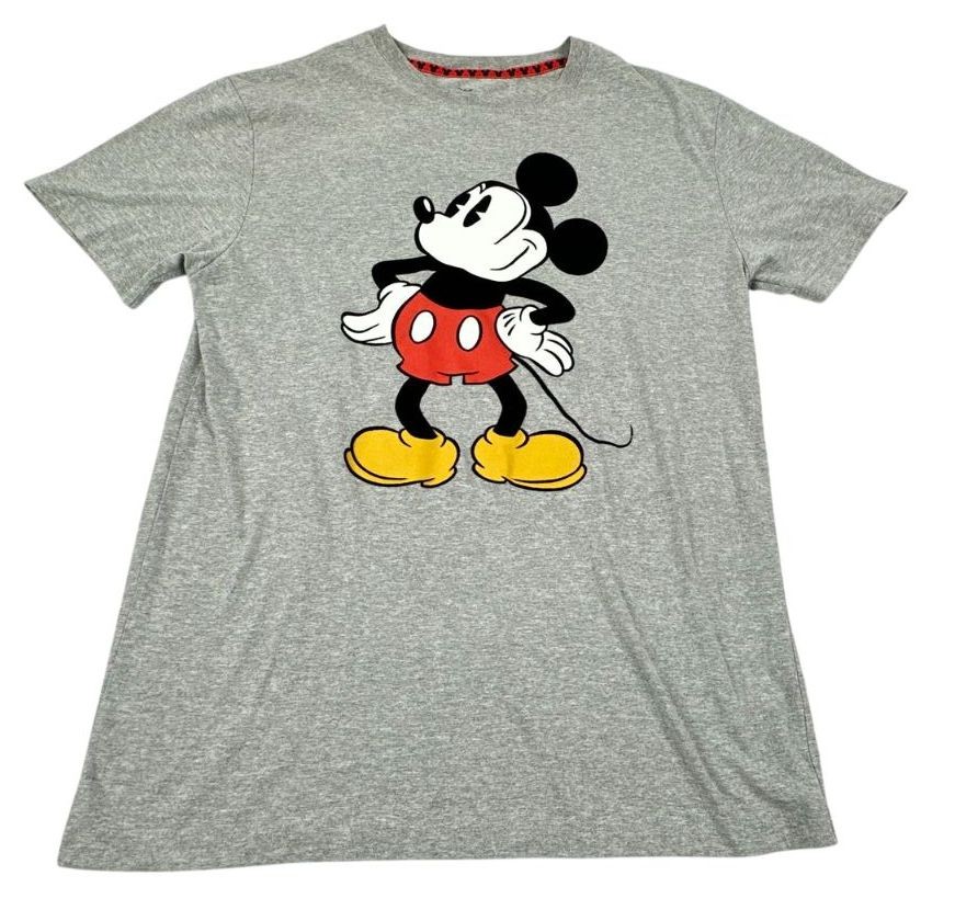 Disney Gray Mickey Mouse Short Sleeve T Shirt. Men's Size L