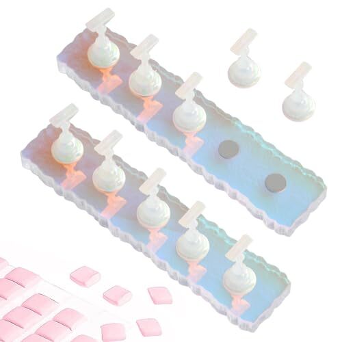 Nail Stand for Press Ons with 96Pcs Putty，2 Set Strong Magnet Nail Holder for
