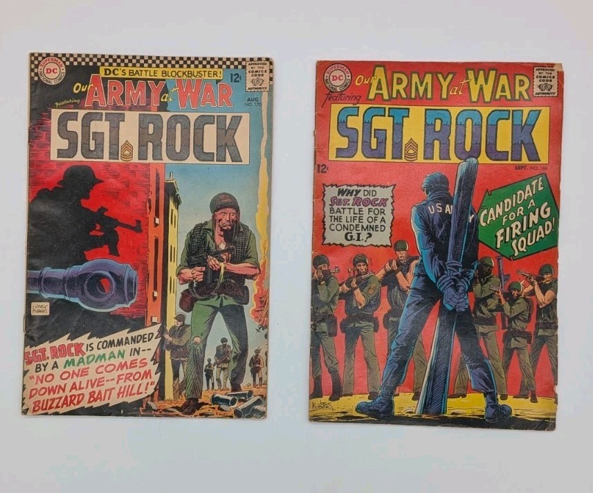 Our Army at War Sgt Rock Lot 2 DC Comics 1966 1967 Silver Age Reader