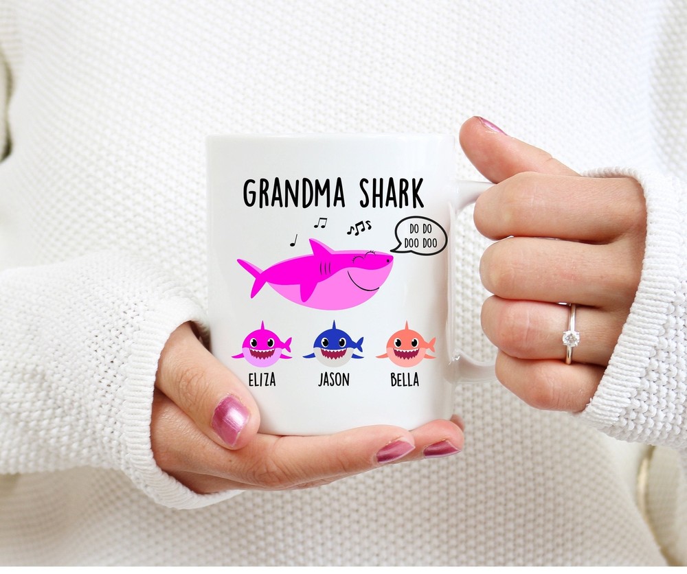 Abuela Regalo Personalizado Abuela Tiburón Divertido Abuela Taza Navidad Abuela-image