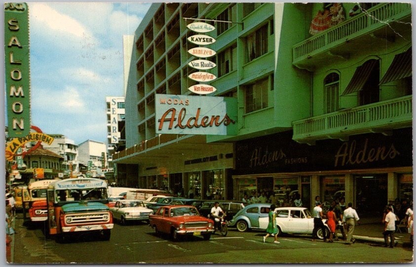 Vintage 1960s PANAMA CITY Postcard 