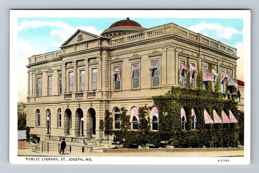 St Joseph MO-Missouri Public Library Vintage Postcard