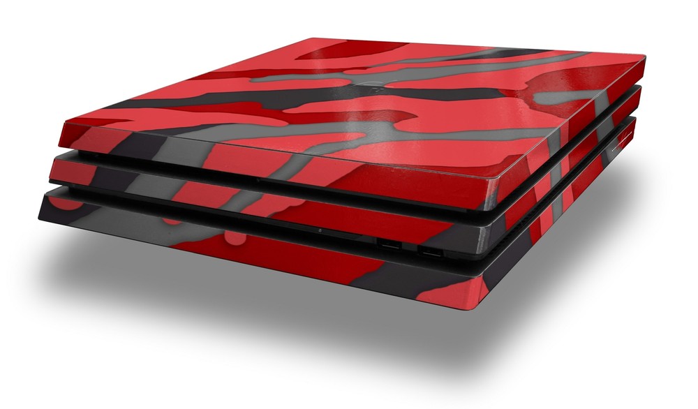 Skin for PS4 Pro Console Camouflage Red
