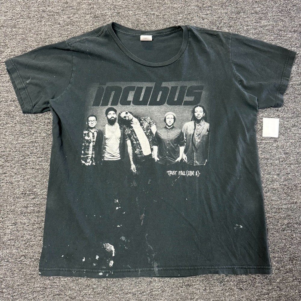 Incubus Trust Fall Side A Band Concert Music Grunge T-Shirt XL Faded Painter