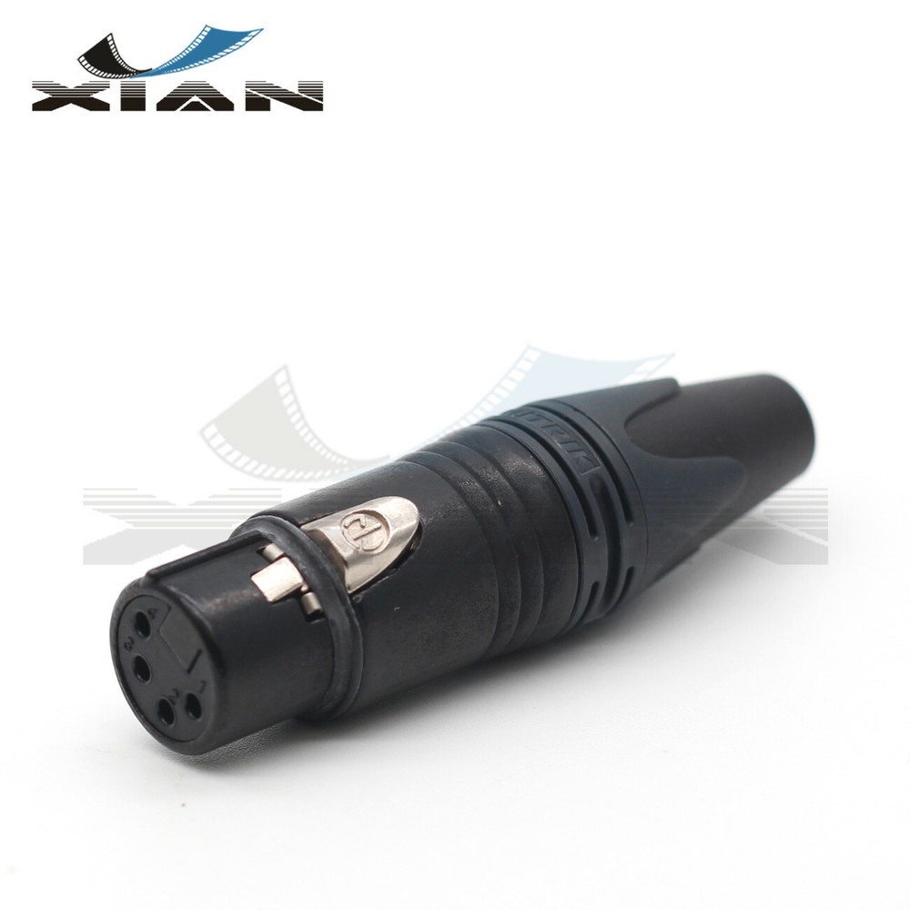Neutrik NC4FXX-B Female XLR 4pin Cable Connector,4pin Microphone Audio Connector