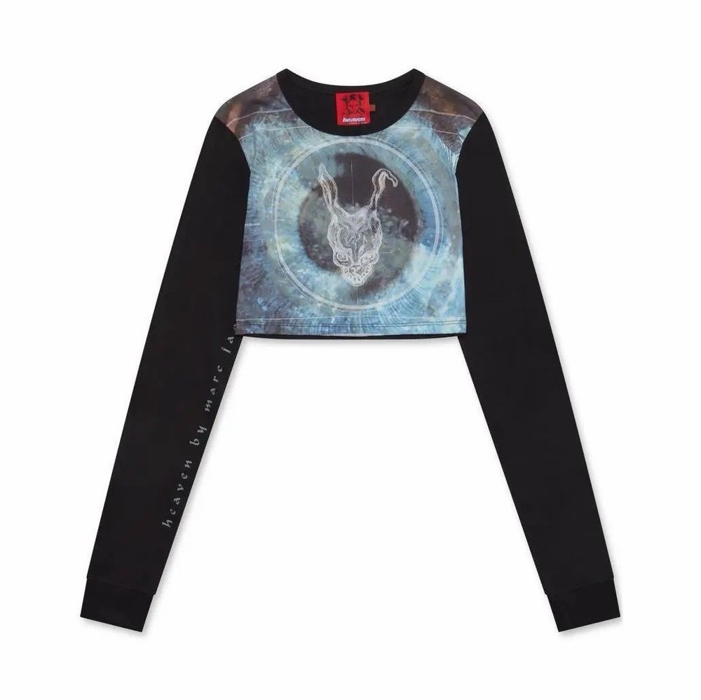 Heaven by Marc Jacobs Donnie Darko Frank Graphic Cropped Long Sleeve Tee M