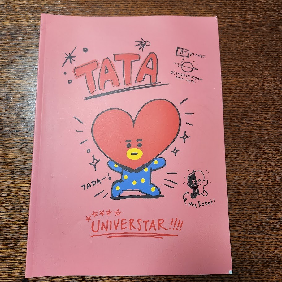 BT21 Tata Notebook from South Korea.