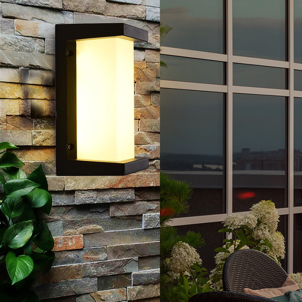 Modern Porch LED Sconce Light Waterproof Outdoor Exterior Wall Lamp Wall Fixture