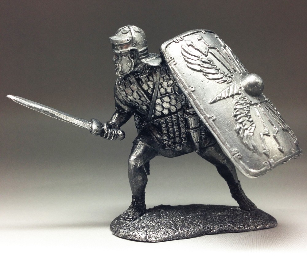 Tin toy soldiers Roman Heavily Armed Infantryman X Legion 54 mm figurine metal