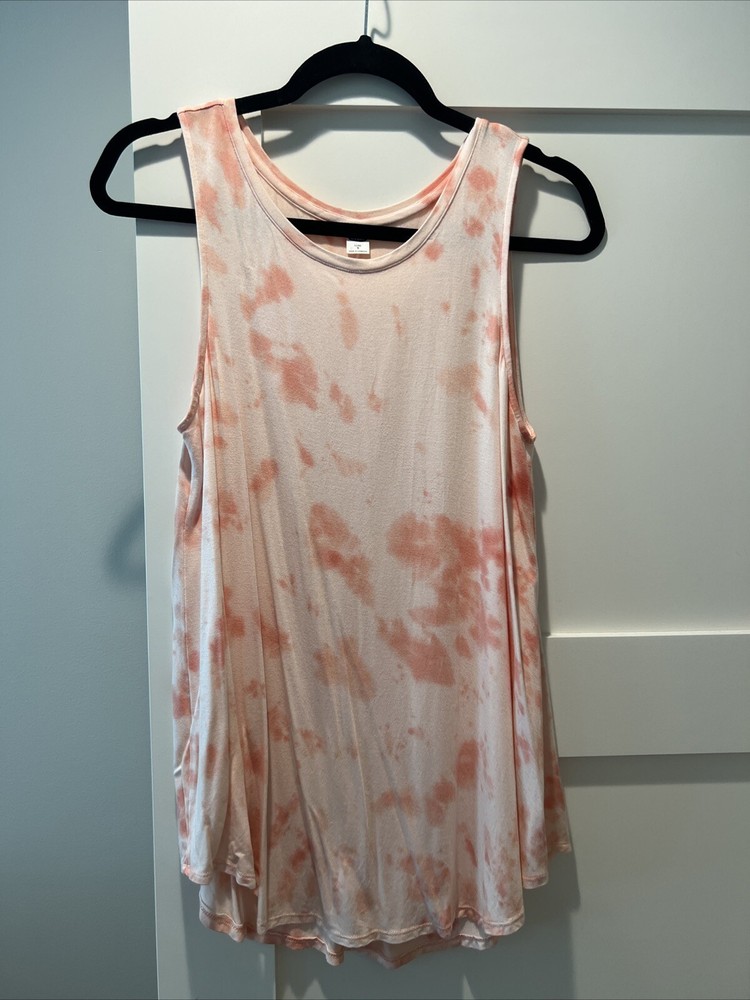 Old Navy Women’s Orange Tie Dye Luxe Tank Top S