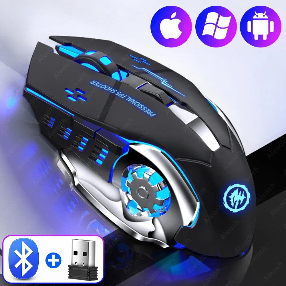 Rechargeable Wireless Gaming Bluetooth Mouse for PC USB Gamer