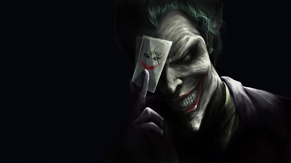 Joker Smile Card Metal Art Print Comics Poster 8in x 12in Lot Up