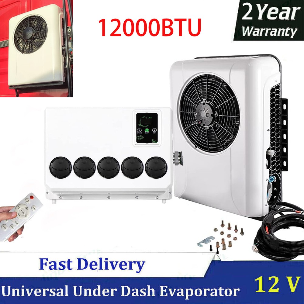 12V 12000 BTU Truck Cab Split AC for Semi Bus RV Caravan