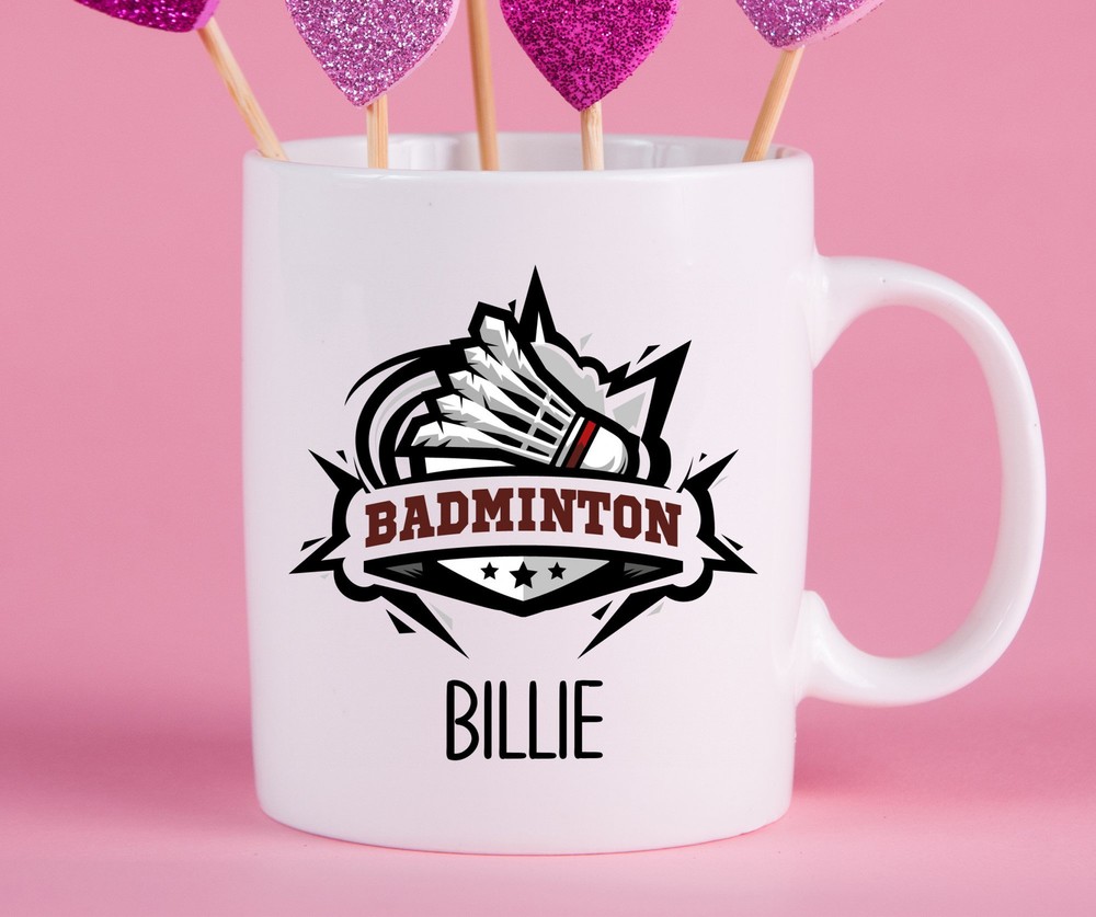 Personalized Badminton Mug Badminton Gift Ideas Badminton Cup Gifts For
