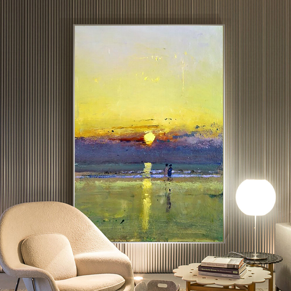 Handmade Oil Painting Landscape Abstract Wall Art Modern Canvas