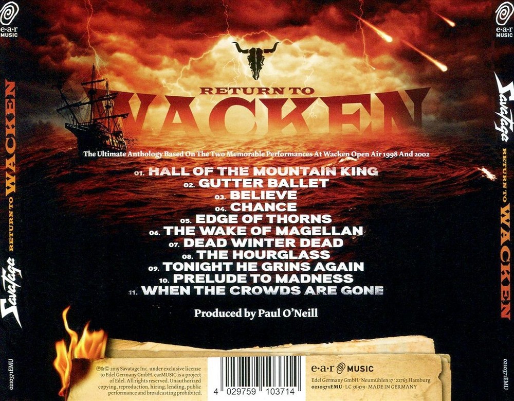 Savatage Return To Wacken New Cd