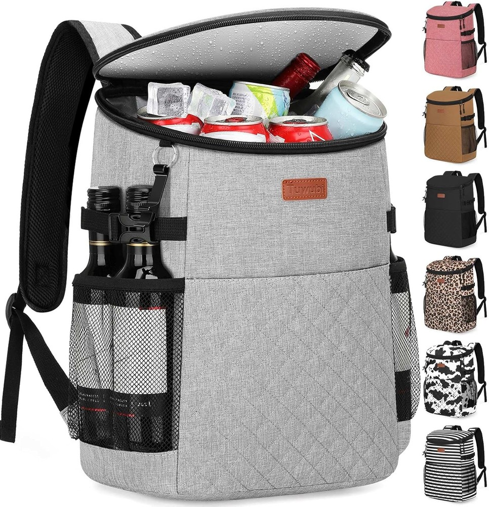 Soft Cooler Backpack 30 Cans/45 Cans, Coolers 30 Gray