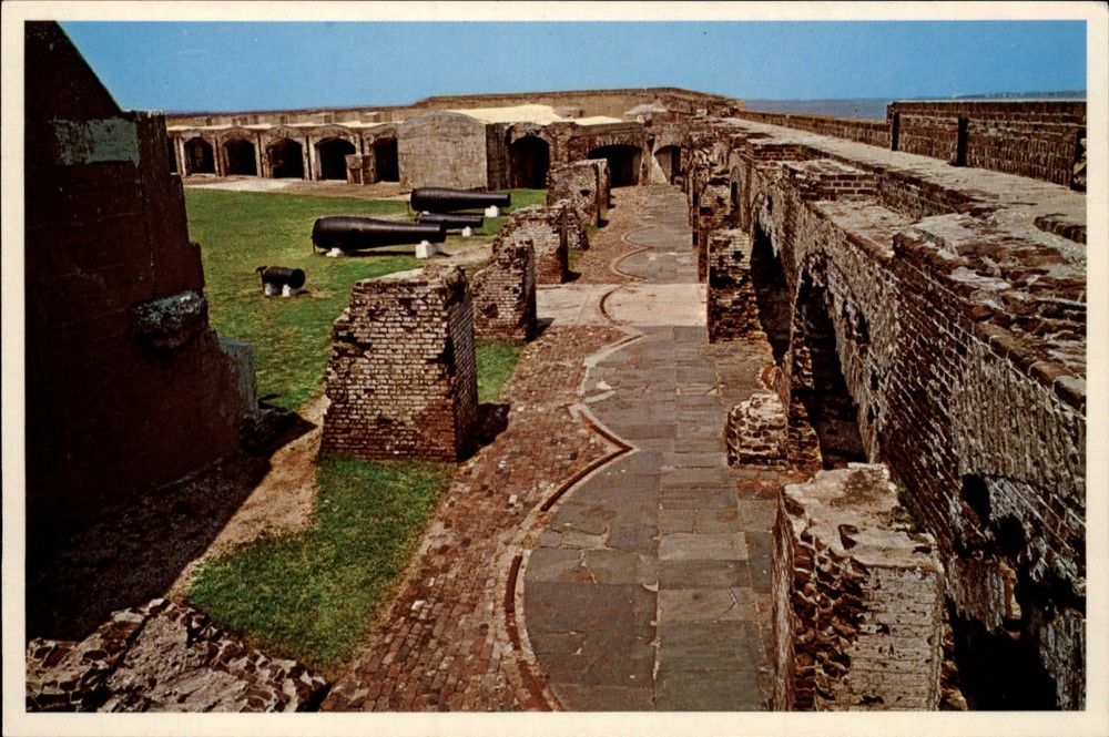 South Carolina Charleston Fort Sumter Civil War cannons ~ unused postcard sku891