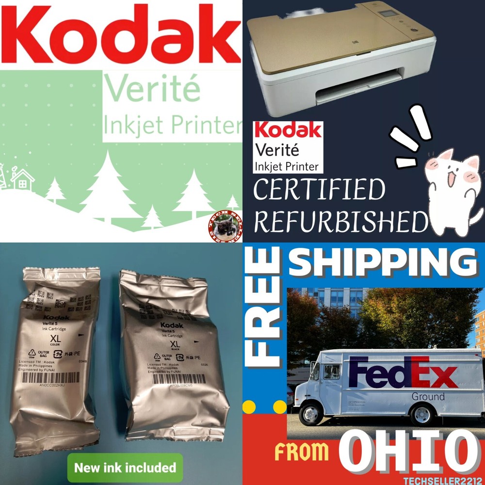 Kodak Verite Craft 6  Wireless Art and Craft All in One Printer/New Ink Included