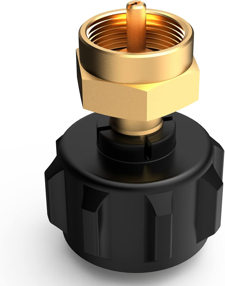 Propane Refill Adapter, Fill 1Lb Tank from 20Lb Propane Cylinder (Black)
