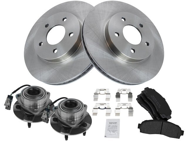 Front TRQ Brake Pad and Rotor and Wheel Hub Kit fits Saturn Vue 2002-2007 83FCDY