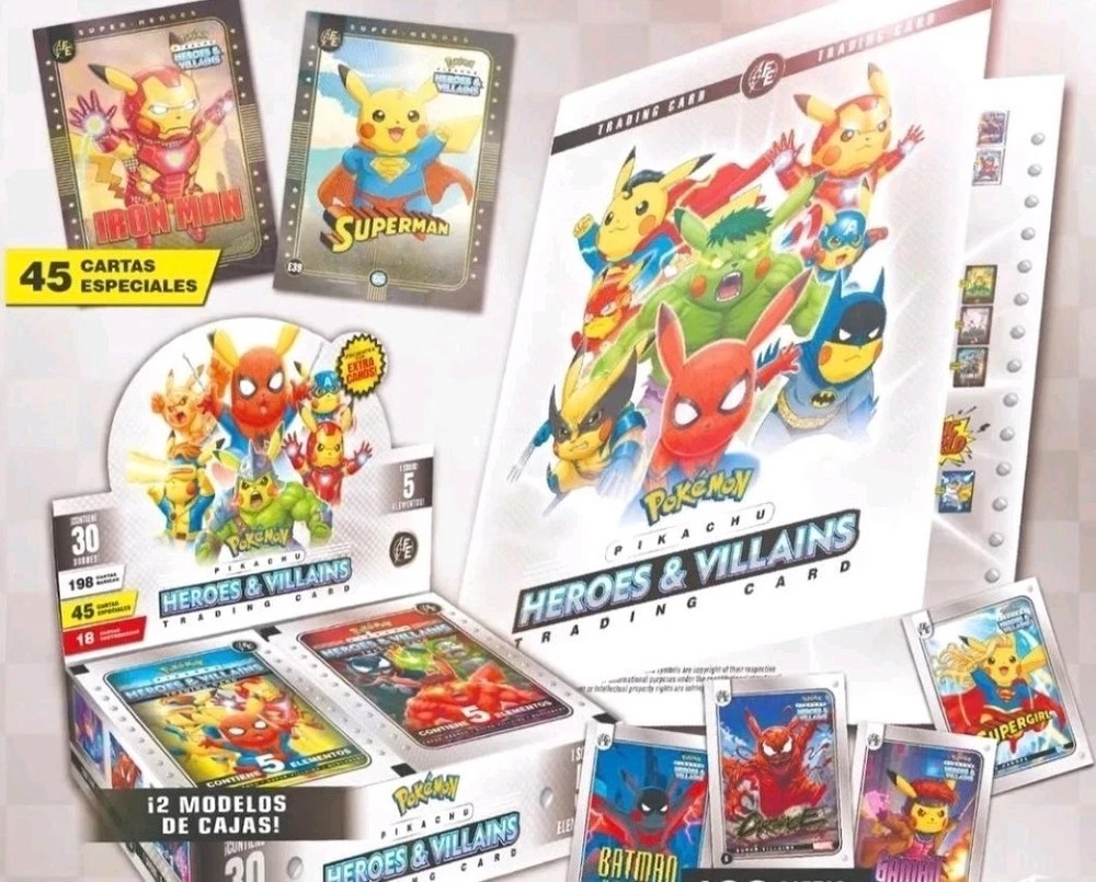 Pokemon Pikachu Cosplay 2 Héroes & Villains 2025 Peru ( 05 Boxes) Flash Edition