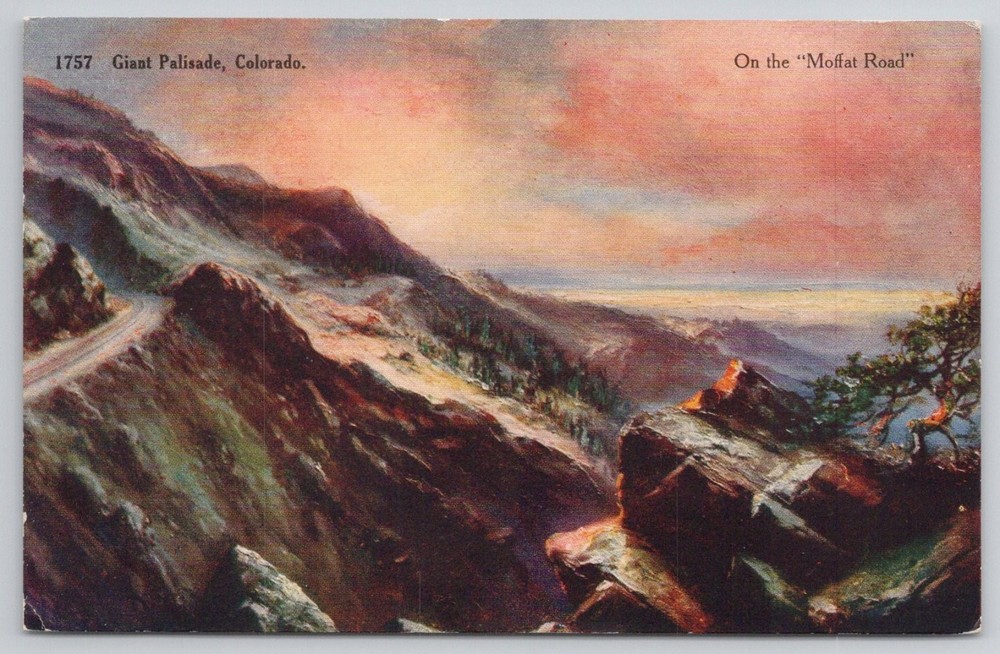 Giant Palisade Moffat Road Colorado Scenic View Postcard Early 1900s