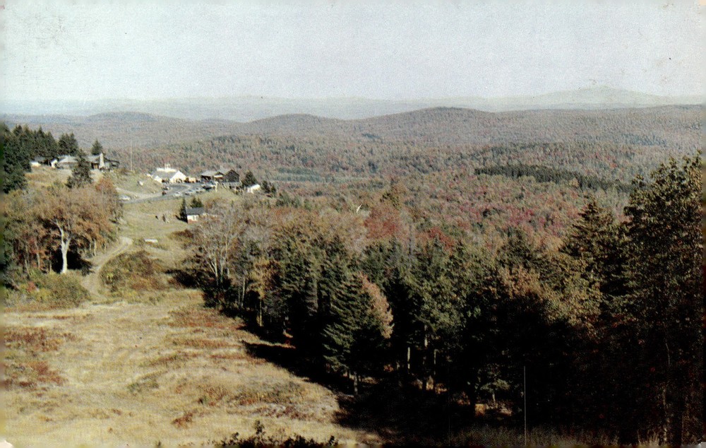1960s Hogback Mt Vermont Skyline Restaurant Marlboro Inn Ski Area Chrome Postcar