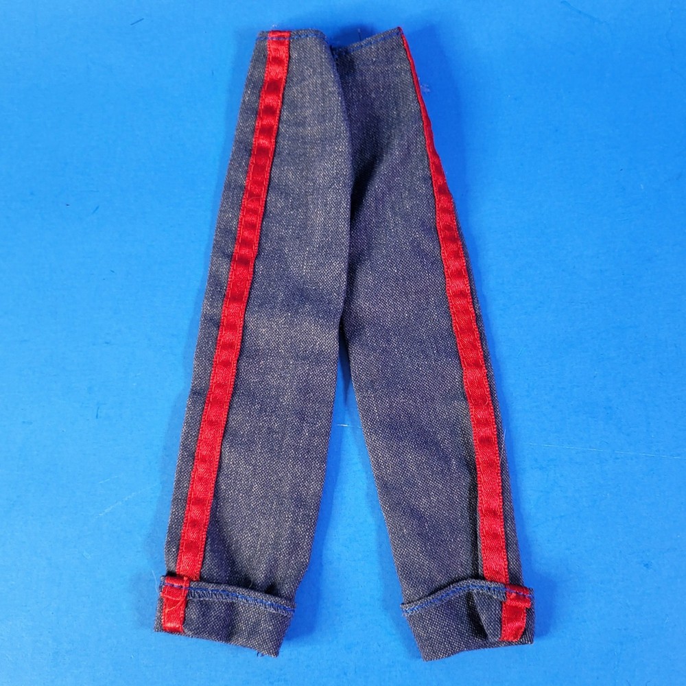 Barbie Jeans Red Stripe 2000s Denim Pants Y2K Outfit