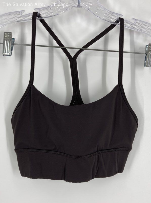 Lululemon Womens Brown White Scoop Neck Sports Bra No Size Lot Of 2