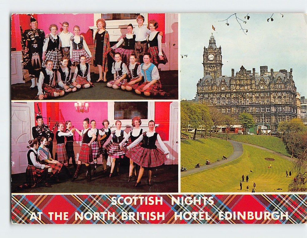 Postcard Scottish Nights At The North British Hotel Edinburgh Scotland