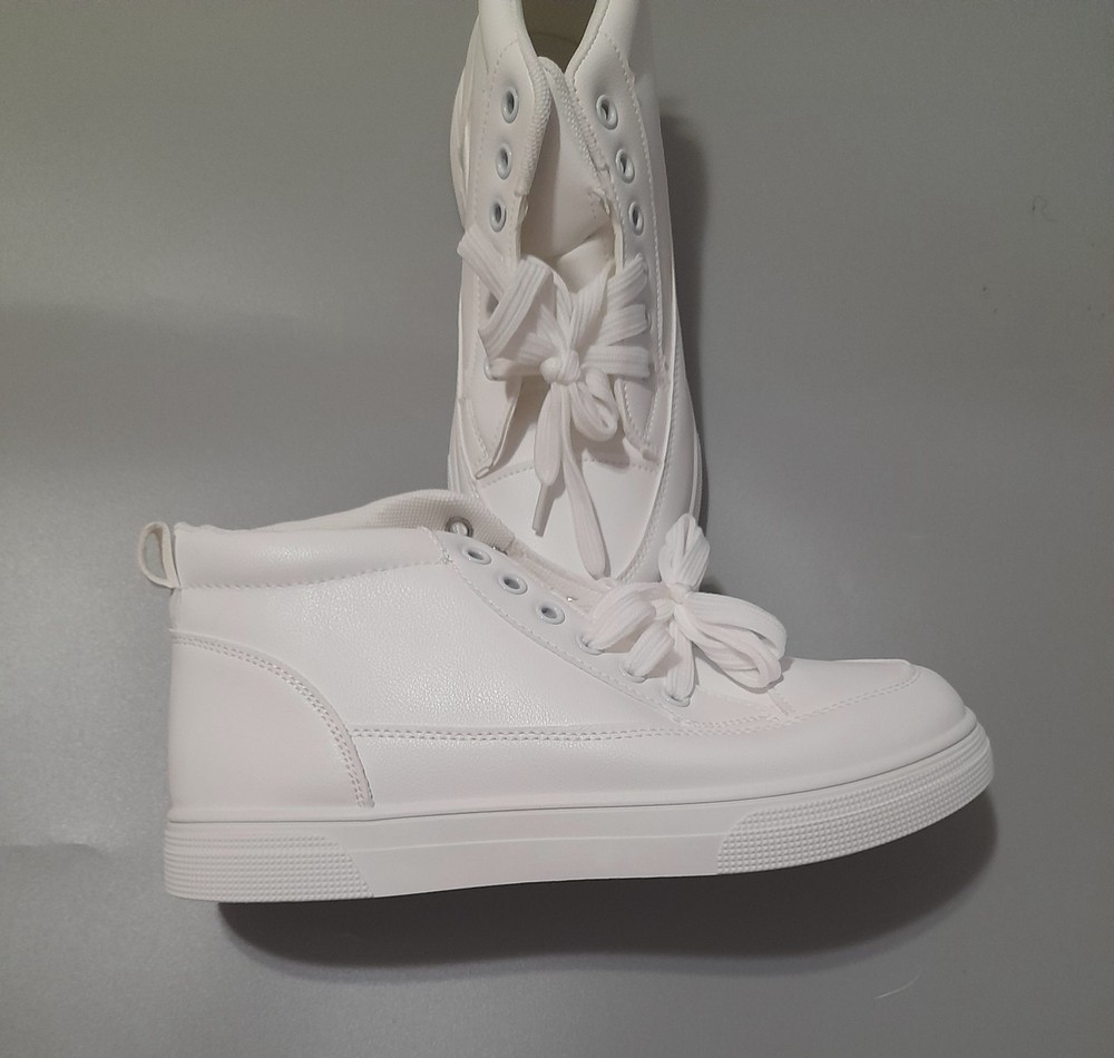 Shein High Top Flat Sneakers White